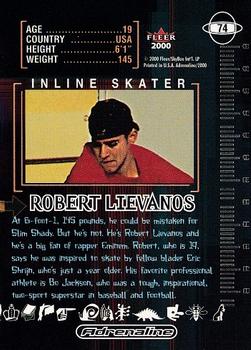 2000 Fleer Adrenaline #74 Robert Lievanos Back